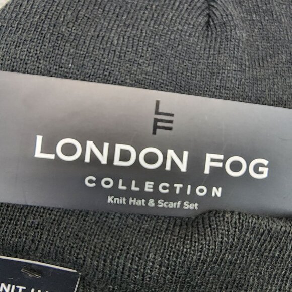 London Fog 2 Piece Collection Mens One Size Knit Hat Beanie Scarf Set *NWT* - Picture 3 of 10